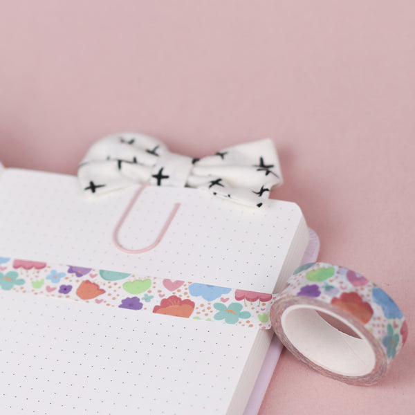 Su jardín II... Flores Pasteles Washi Tape