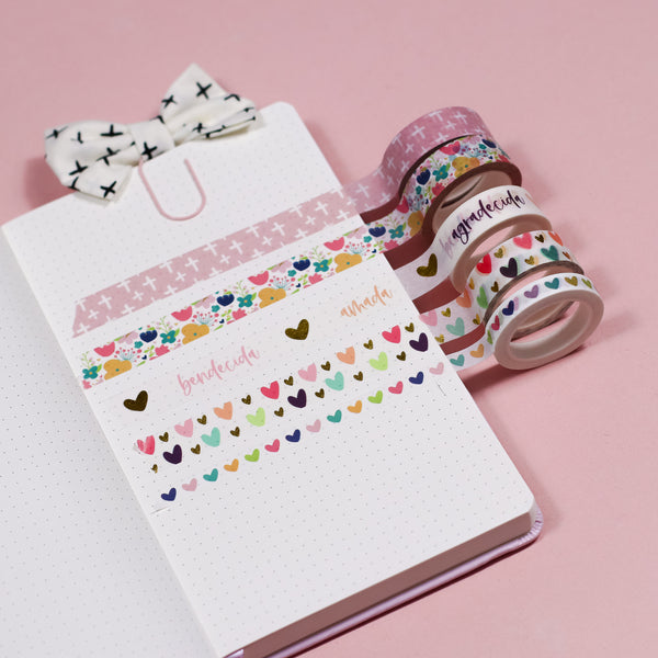Su amor... Corazones Gold Foil Washi Tape
