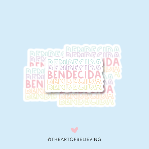 Bendecida Clear Sticker
