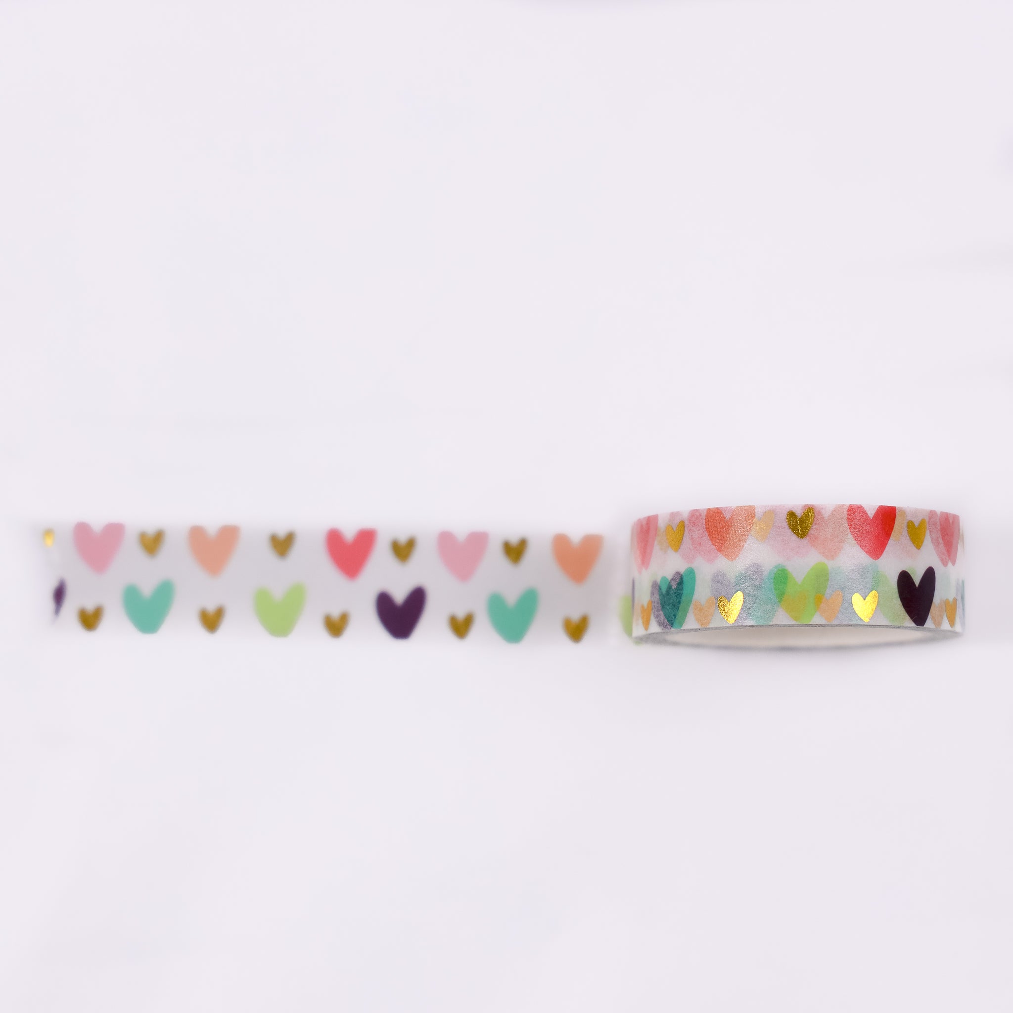 Su amor... Corazones Gold Foil Washi Tape
