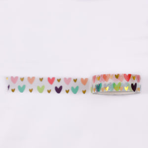 Su amor... Corazones Gold Foil Washi Tape