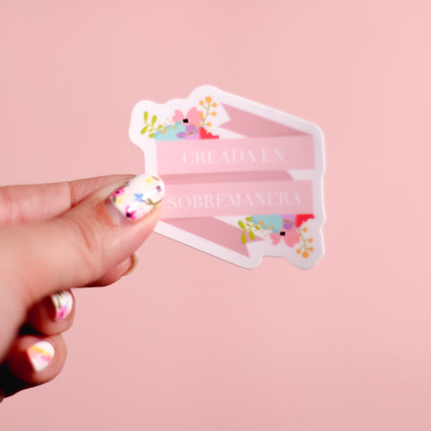 Creada en sobremanera Sticker