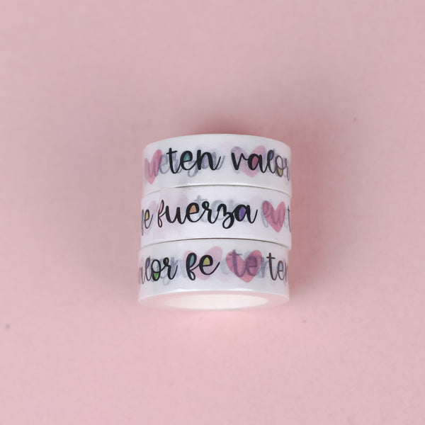 Ten Fuerza, Ten Valor, & Ten Fe Washi Tape