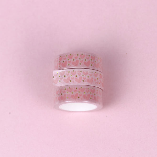 Corazones & Estrellas Gold Foil Washi Tape